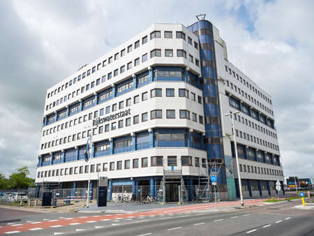 office of rijkswaterstaat in capital of friesland Leeuwarden in the netherlands on cloudy summer day