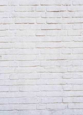 vertical part of white painted brick wallの写真素材