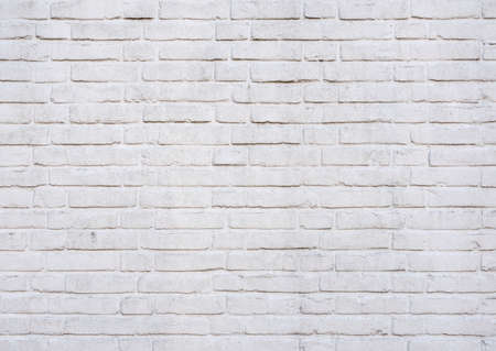 horizontal part of white painted brick wallの写真素材