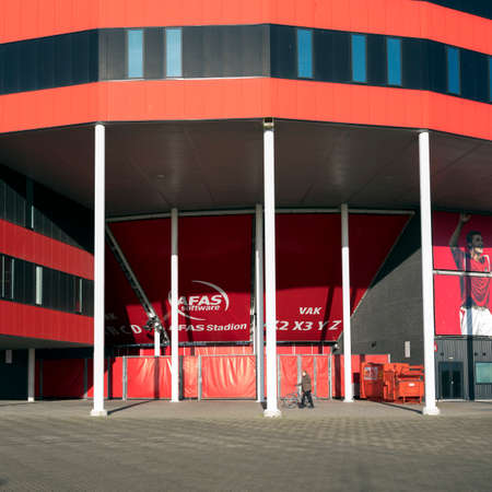 afas soccer stadium of az alkmaar in the dutch province of north hollandのeditorial素材