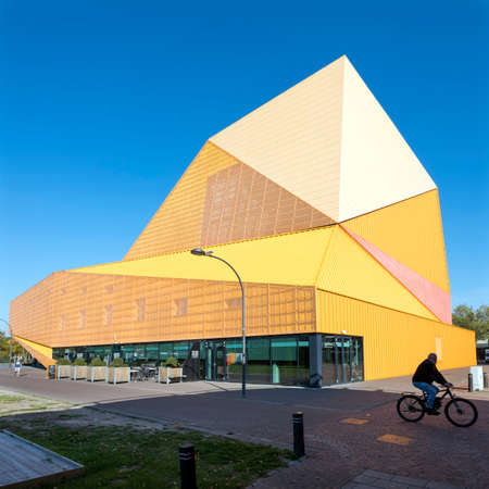 Lelystad, Netherlands, 10 oktober 2018: theatre agora in centre of dutch town lelystad in province of flevoland in the netherlandsのeditorial素材