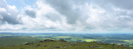 national park dartmoor in the UK is a wonderful nature reserve with hills, tors and wild natureの写真素材