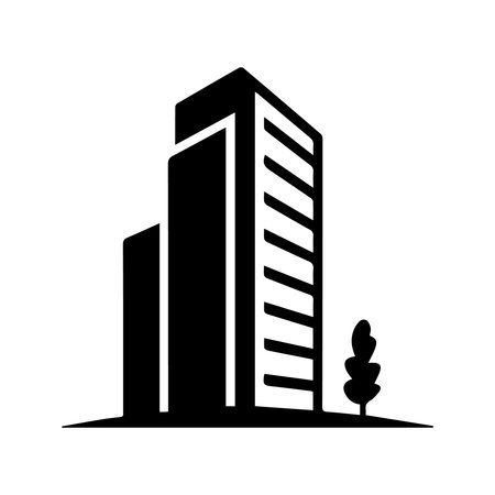 Skyscraper icon. City architecture and urban theme. Isolated design. Vector illustrationのイラスト素材