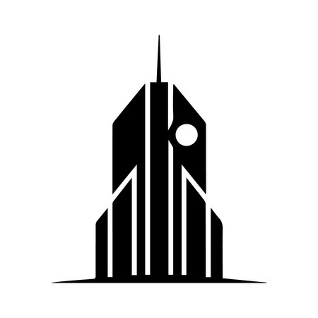 Skyscraper icon. City architecture and urban theme. Isolated design. Vector illustrationのイラスト素材