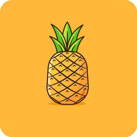 Pineapple vector design and isolated background.のイラスト素材
