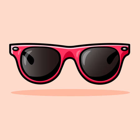sunglasses pink color, vector design and isolated background.のイラスト素材