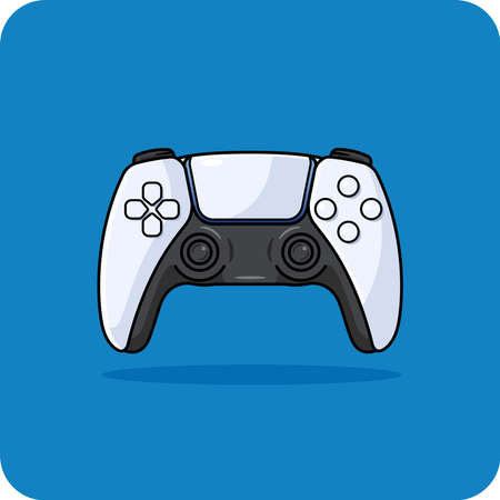 Video game controller, vector design and isolated background.のイラスト素材