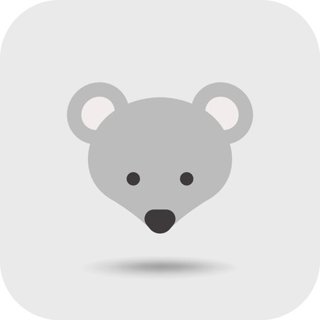 icon of koala head on a gray backgroundのイラスト素材