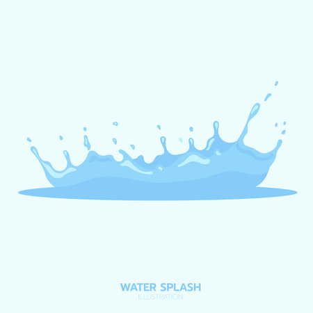 Blue water splash, element and illustration&#xD;&#xA;のイラスト素材