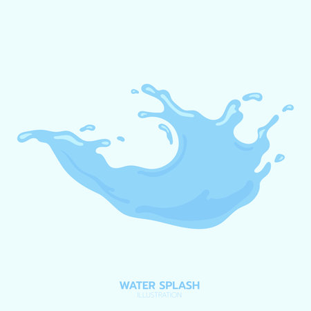 Blue water splash, element and illustration&#xD;&#xA;のイラスト素材