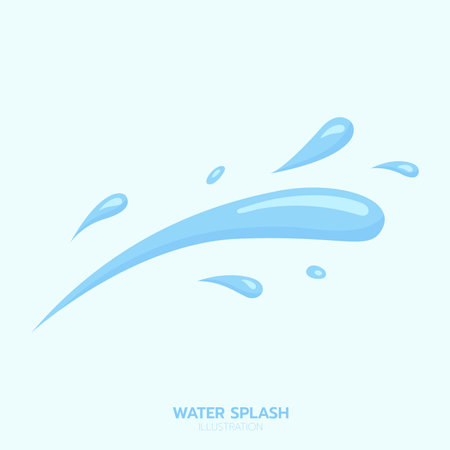 Blue water splash, element and illustration&#xD;&#xA;のイラスト素材
