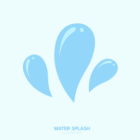 Blue water splash, element and illustration&#xD;&#xA;のイラスト素材