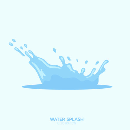 Blue water splash, element and illustration&#xD;&#xA;のイラスト素材