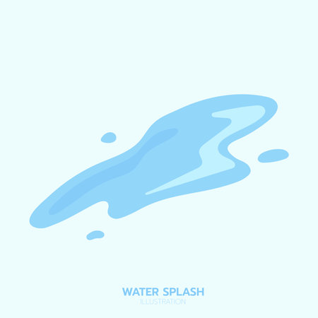 Blue water splash, element and illustration&#xD;&#xA;のイラスト素材