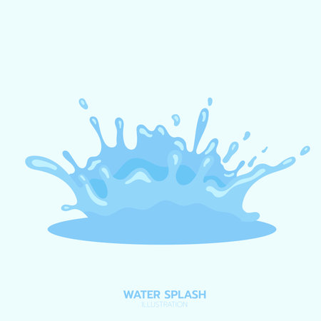 Blue water splash, element and illustration&#xD;&#xA;のイラスト素材