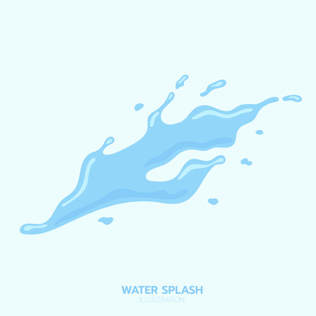 Blue water splash, element and illustration&#xD;&#xA;のイラスト素材