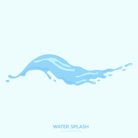 Blue water splash, element and illustration&#xD;&#xA;のイラスト素材