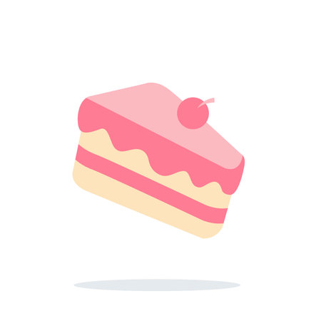 Slice of cake and bakery illustration