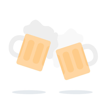 Mugs of Beer illustrationのイラスト素材