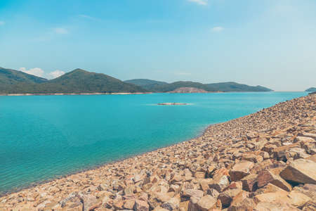 Countryside landscape of Hong Kong East side in vintage toneの写真素材