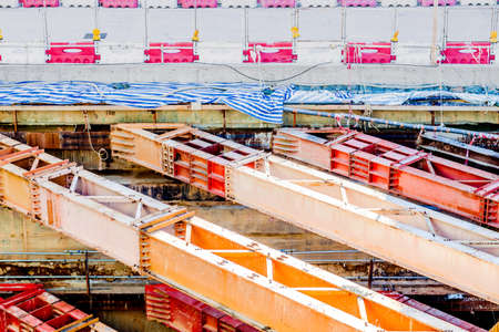 construction site of underground train station, nobodyの写真素材