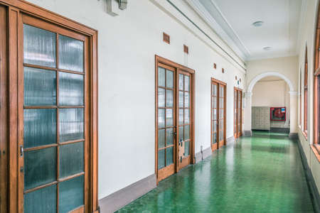 Classic hallway of an University of Hong Kongのeditorial素材