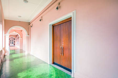 Classic hallway of an University of Hong Kongのeditorial素材