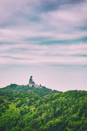 Giant Buddha Statue on the mountain, panoramaの写真素材