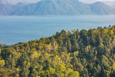 Landscape, sea, and forest, Asia, Autumnの写真素材