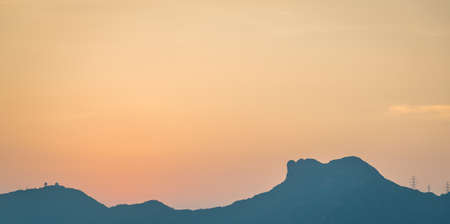 Sunset in Lion Rock, Hong Kongの写真素材