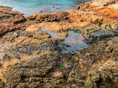Rocks in shore, nobodyの写真素材