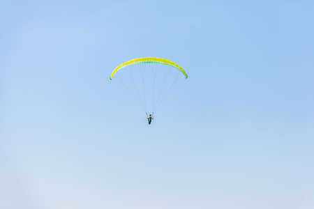 Parachutes on skyの写真素材