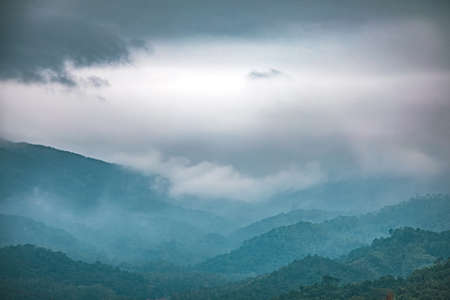 Misty Peak, Tai Mo Shan, Hong Kongの写真素材