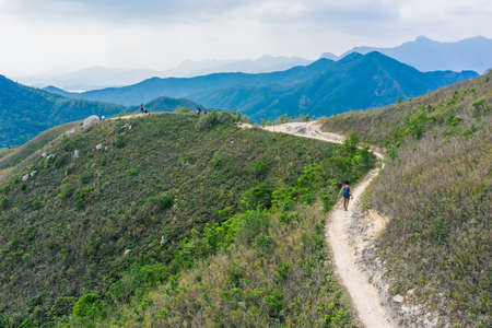 This is about a hiking manの写真素材