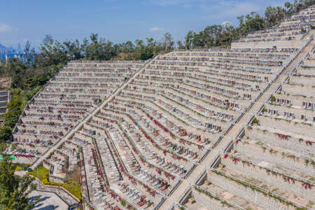 Public cemetery in Hong Kongの写真素材