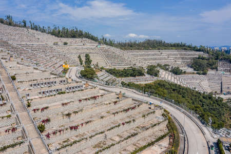 Public cemetery in Hong Kongの写真素材