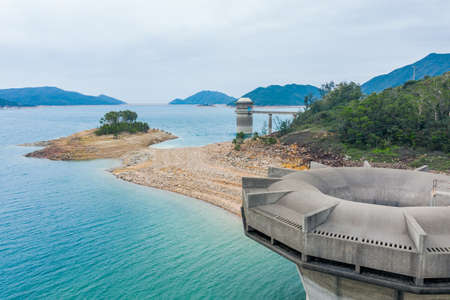 This is about Spillway in reservoirの写真素材