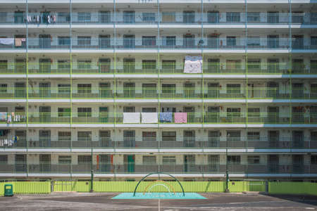 Playground in retro public housing real estate,  Hong Kong