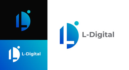 Business corporate letter LD logo design vector.のイラスト素材