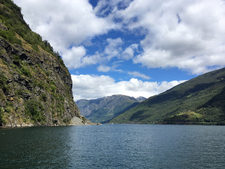 Picturesque Norwegian Fjordの写真素材