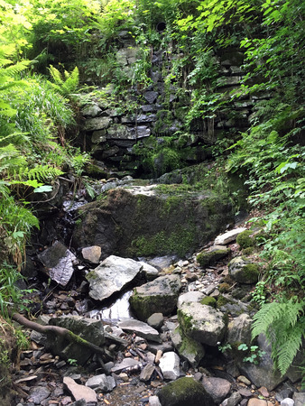 Trickling Waterfallの写真素材