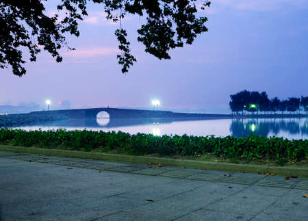 Hangzhou West Lake in the morningの写真素材