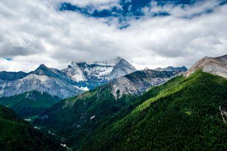 Snow clouds coveredの写真素材