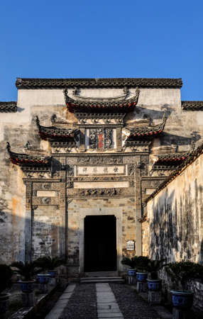 Chinese Hongcun ancient architectureのeditorial素材
