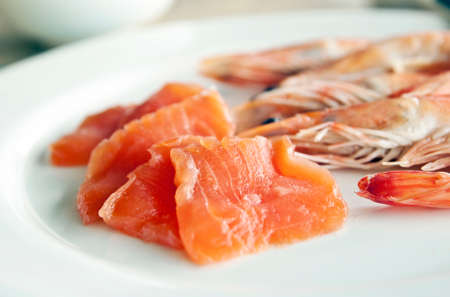 Salmon slicesの写真素材