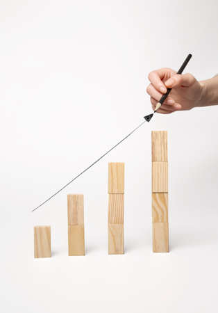 Up Dominoの写真素材