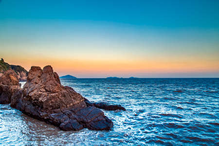 Seaside rockの写真素材