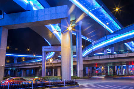 Overpass under bridge