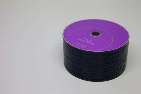 purple cd disksの写真素材