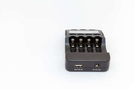 black charger for AA and AAA batteriesの写真素材